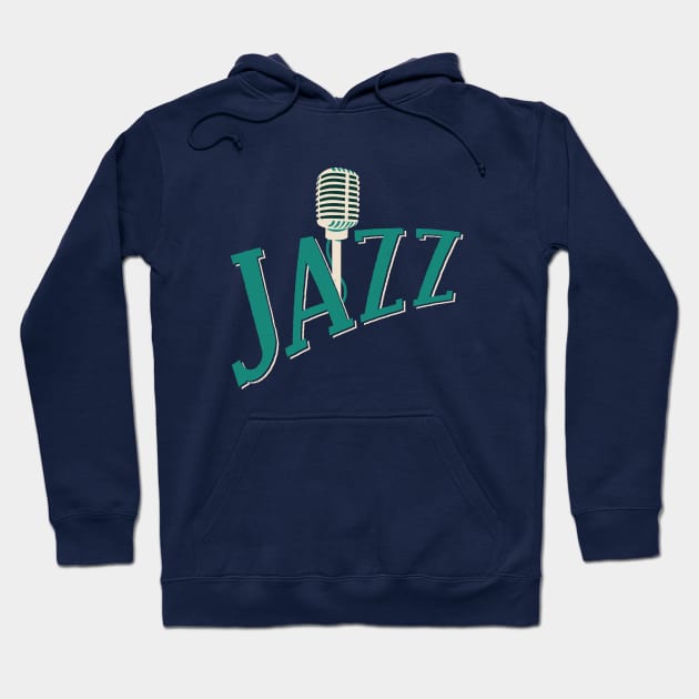 jazz lover with classic saxophone Hoodie by Midoart